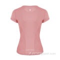 T-Shirt Feminina Umidade Wicking Dry Fit respirável